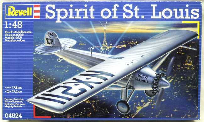 Revell 1/48 Ryan NYP Spirit of St. Louis - Charles Lindberg, 04524 plastic model kit